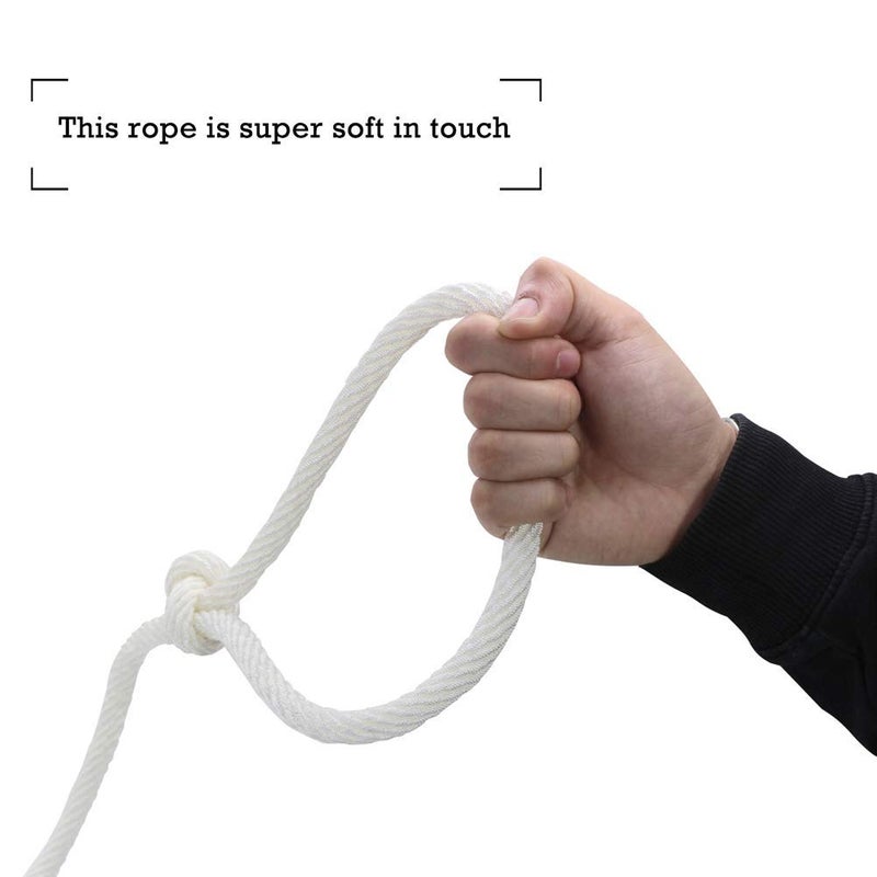 Aoneky Nylon Rope - White Pull Rope Cord (5/8 inch x 100 Ft) - Image 4